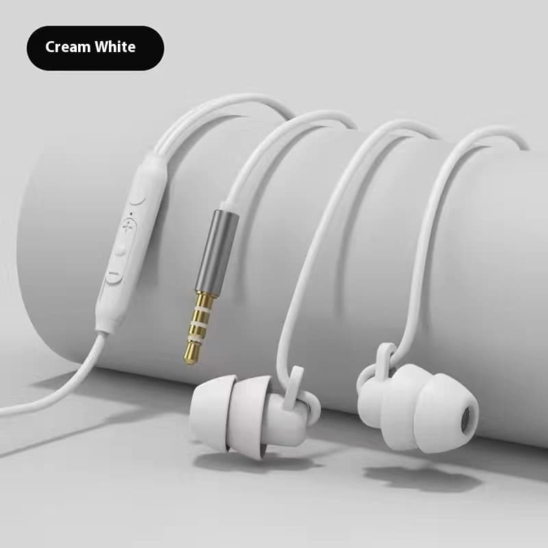 Audífonos con cable para dormir, silicona suave