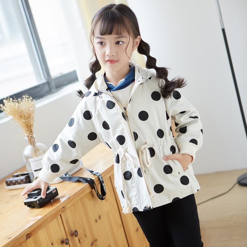 Chaqueta infantil casual lunares