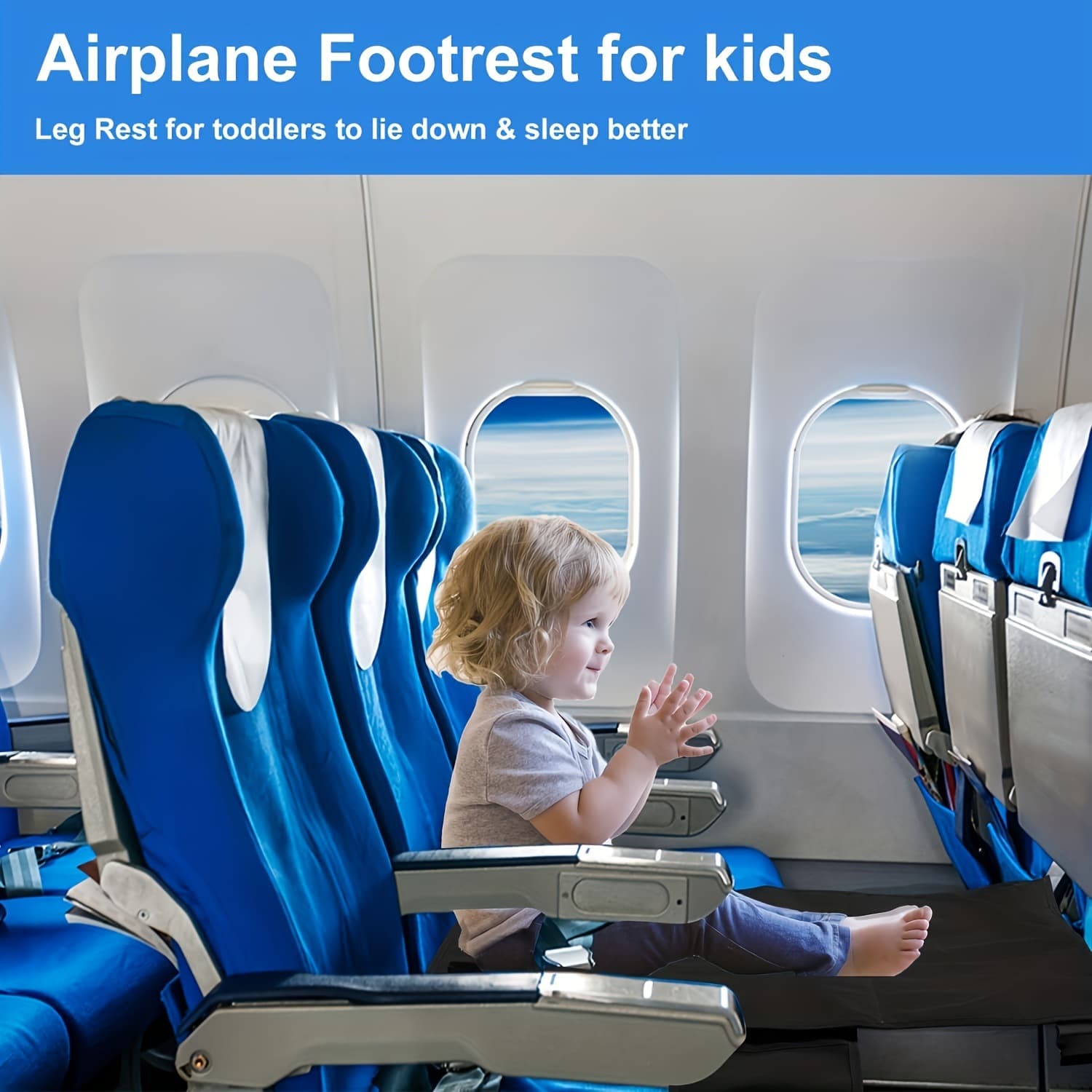 Extensor de asiento ajustable para niños en aviones