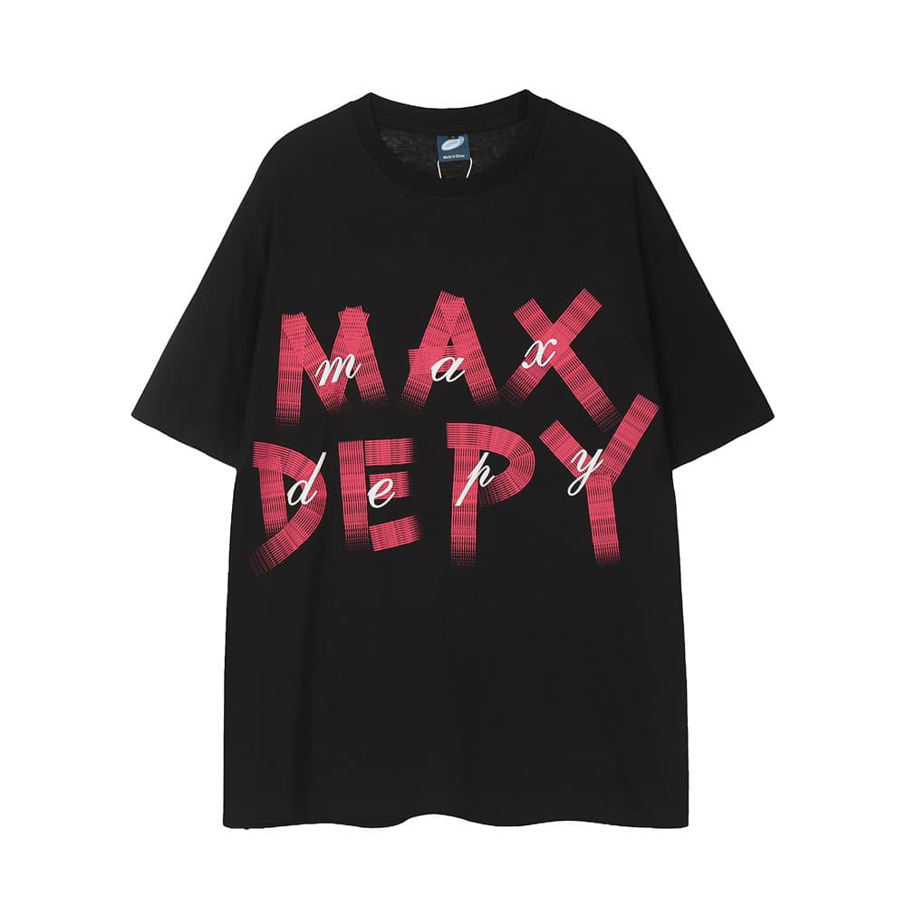 Camiseta hombre holgada estampado letras moderno