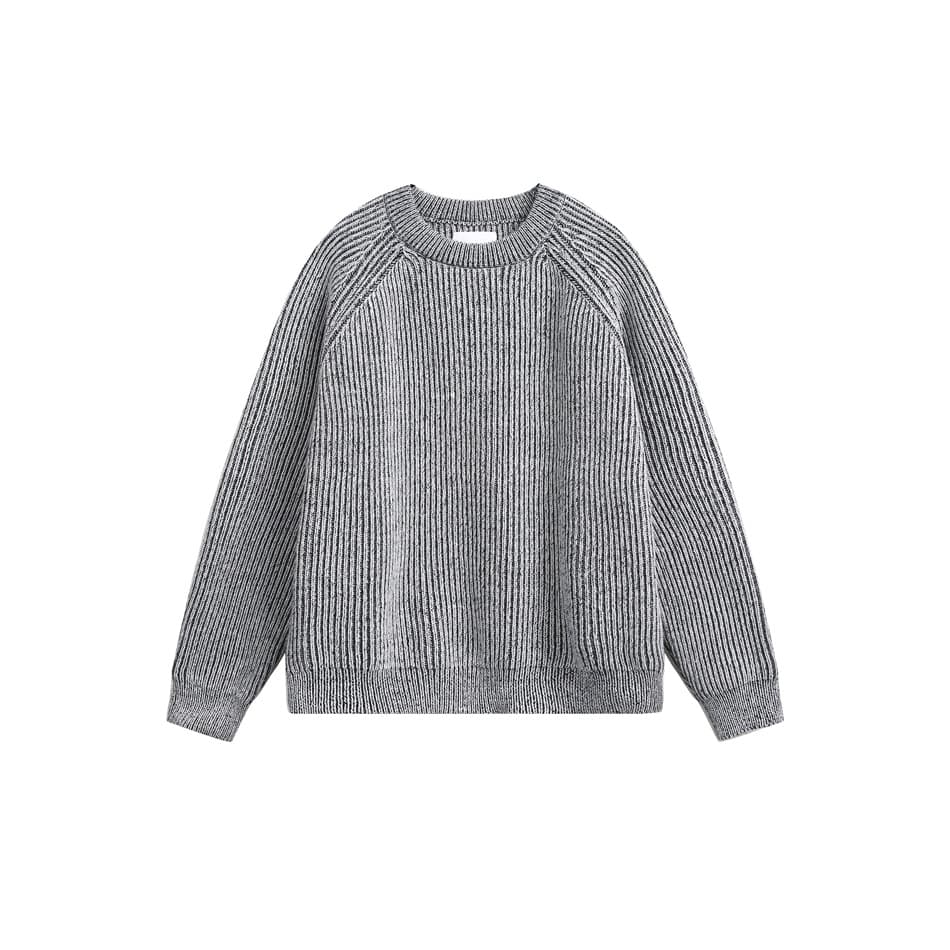 Suéter retro cuello redondo tejido jacquard para hombre