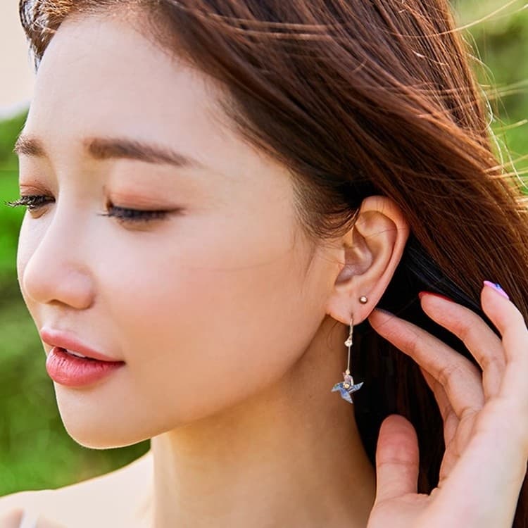 Aretes estilo antiguo mori girl japonés