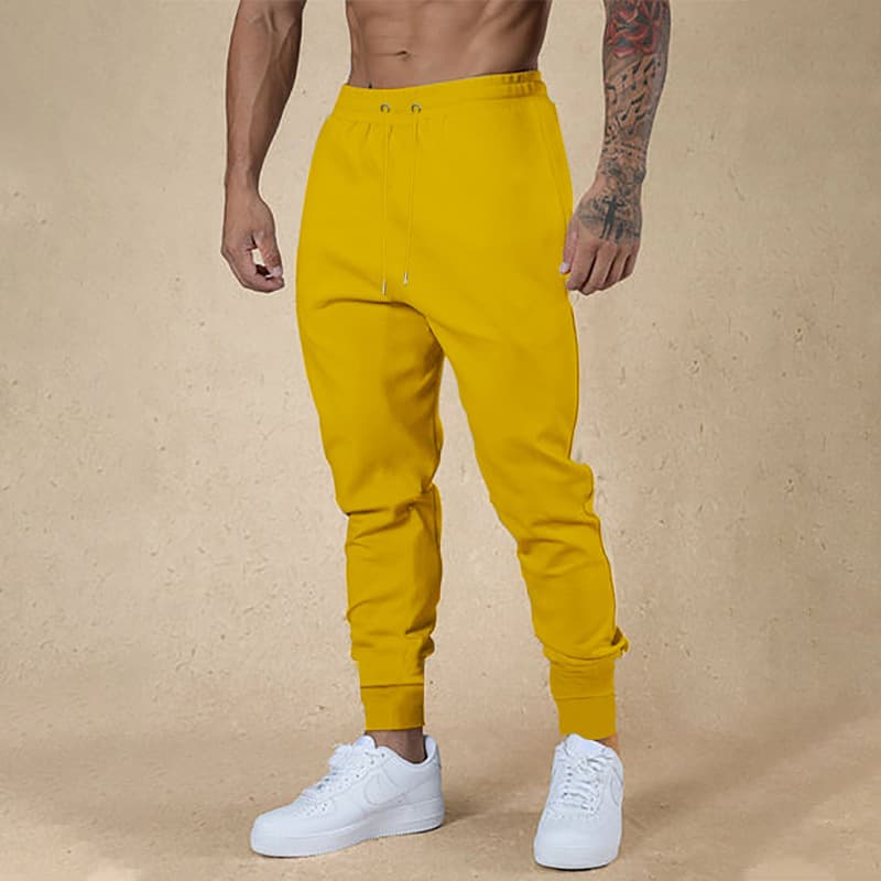 Pantalones casual fitness con ajuste de tobillo