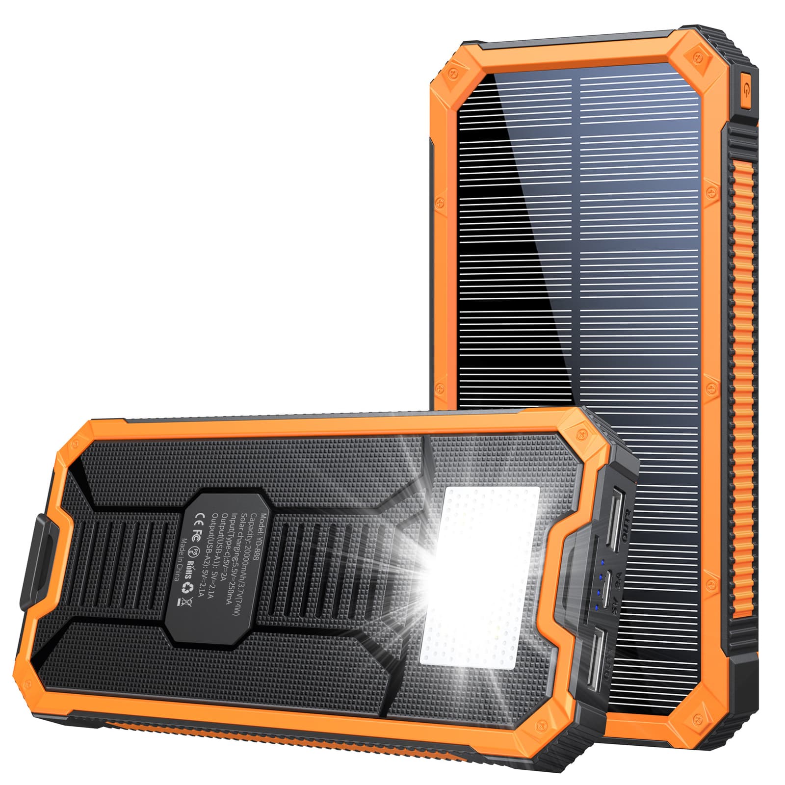 Cargador solar inalámbrico resistente al agua para exteriores