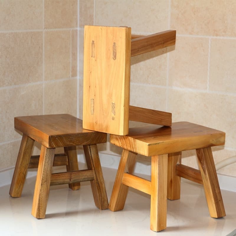 Taburete de madera creativo para niños
