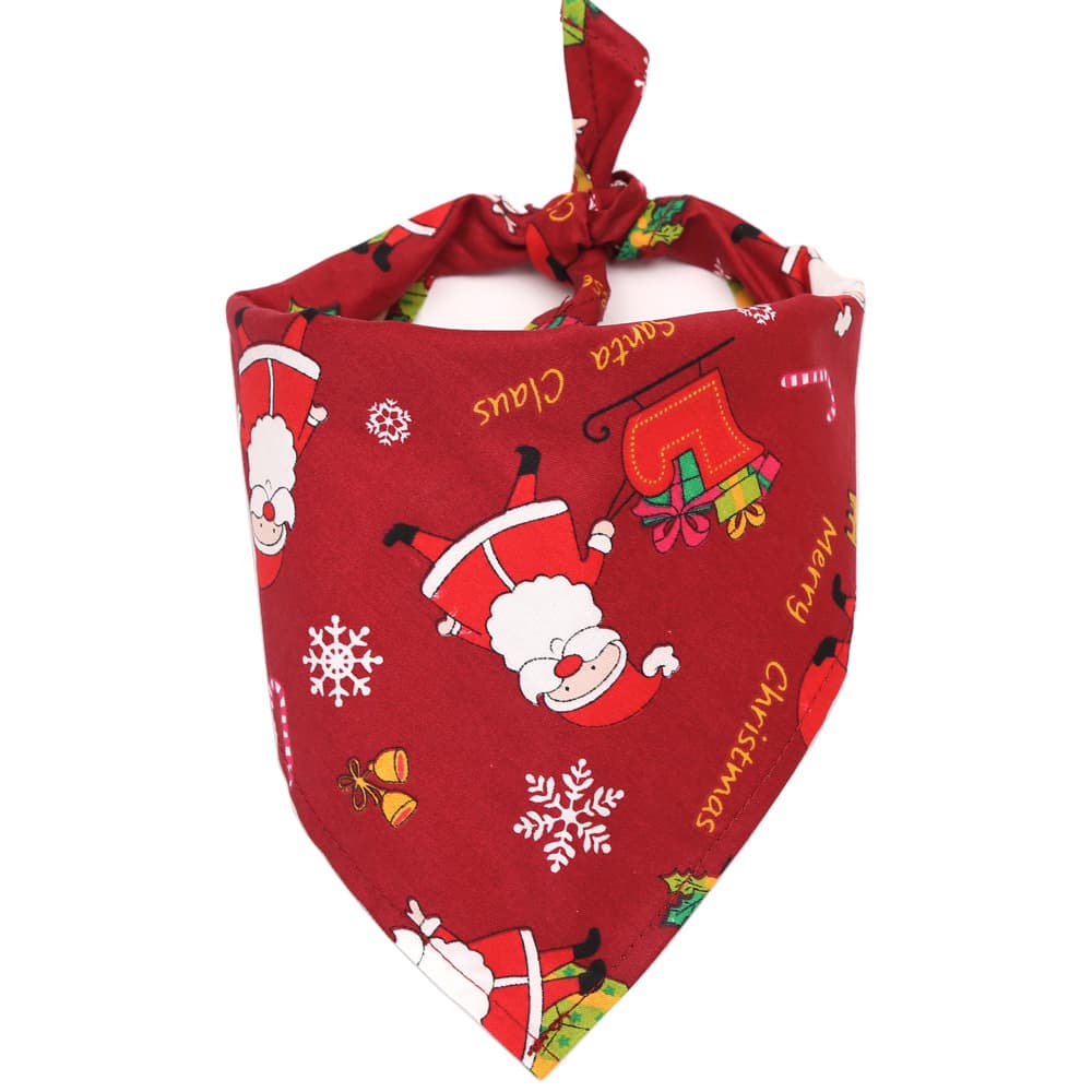 Pañuelo triangular de algodón para mascotas, babero absorbente