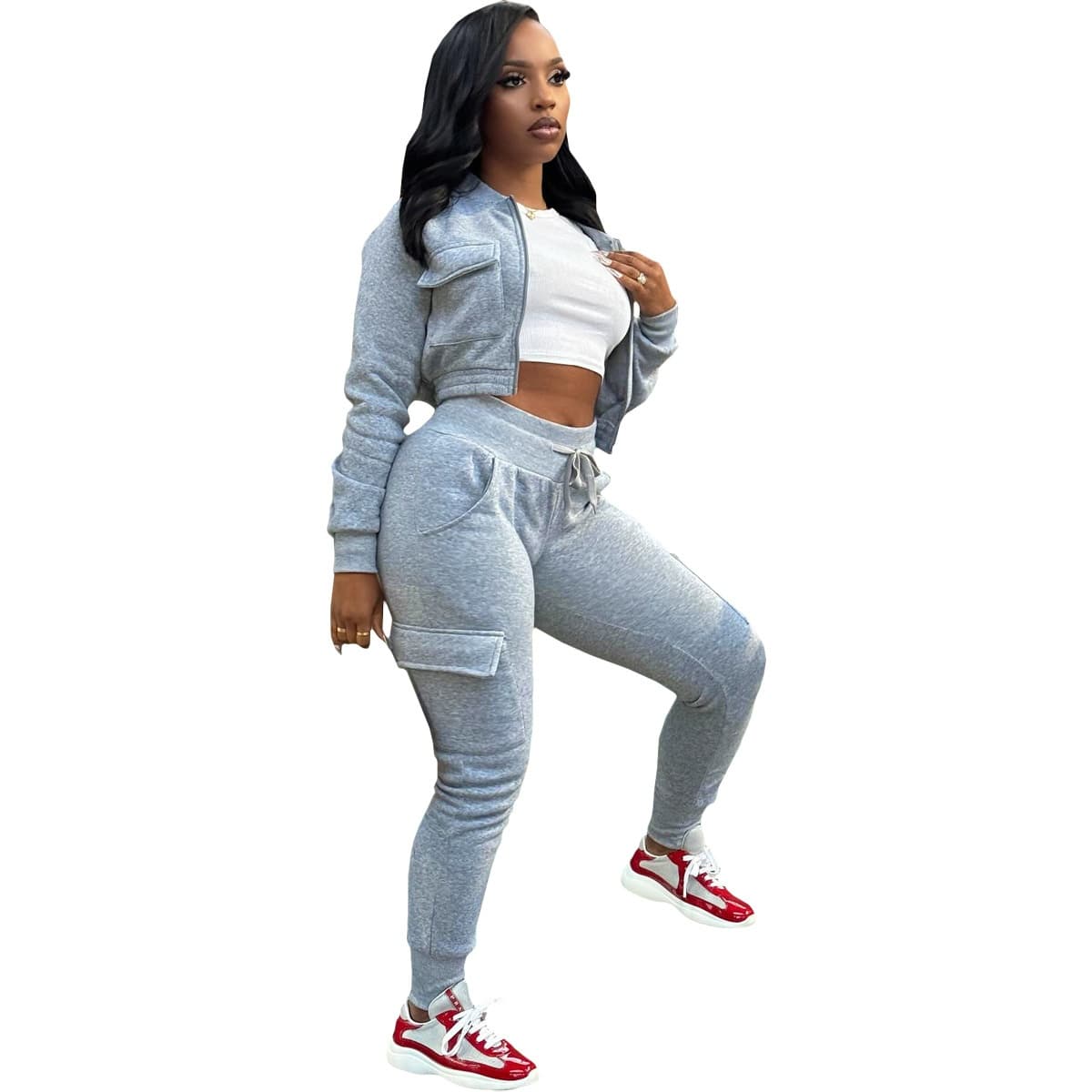 Conjunto deportivo de dos piezas con pantalón de lana