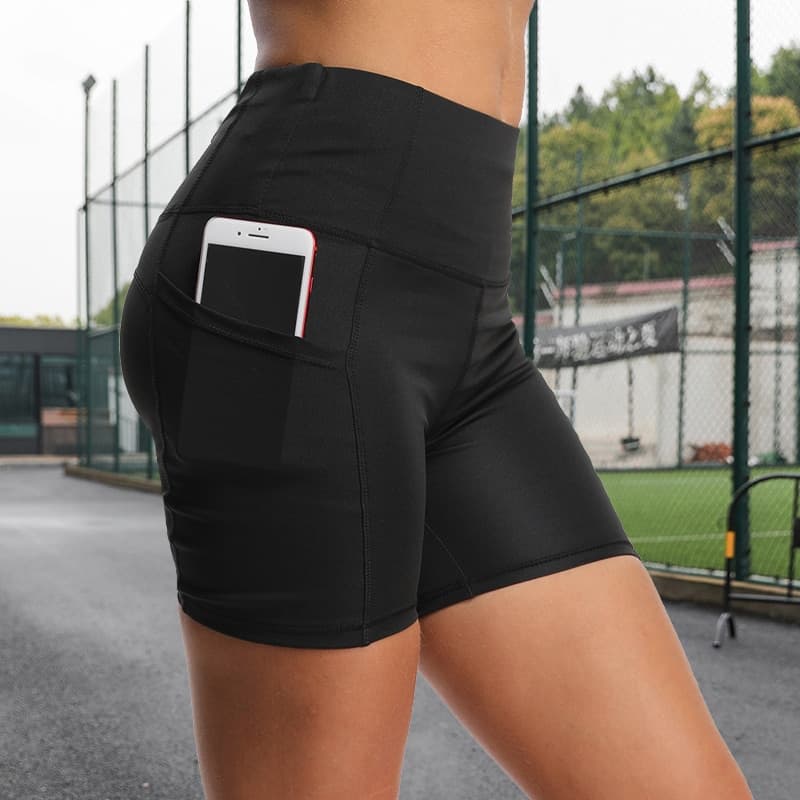 Shorts deportivos levantadores de cintura alta