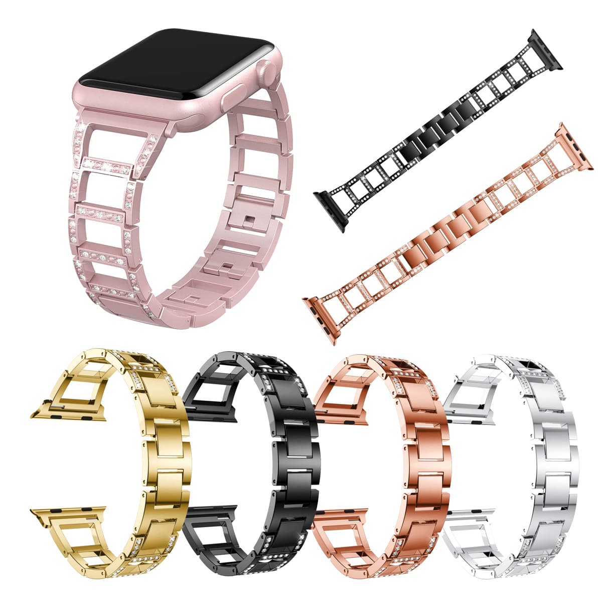 Banda para Apple Watch con enlace diamantado