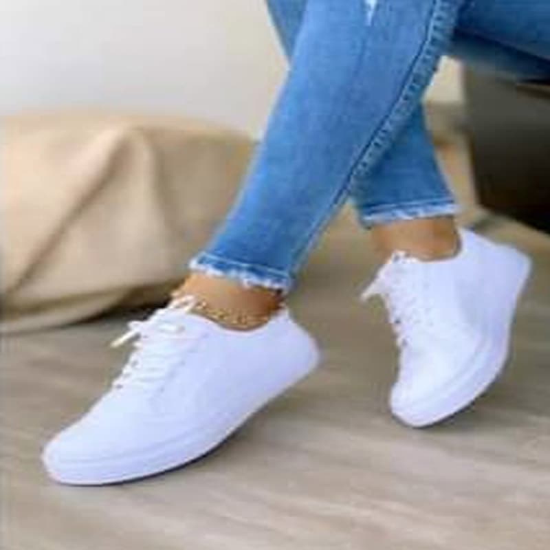 Zapatos de mujer punta redonda con suela plana