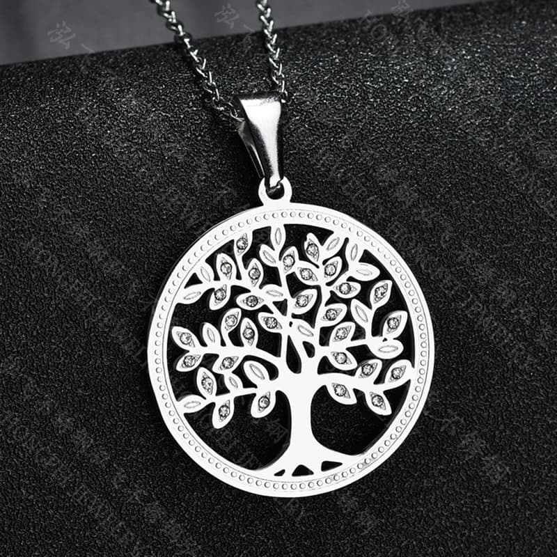 Collar colgante árbol de la vida con estrás