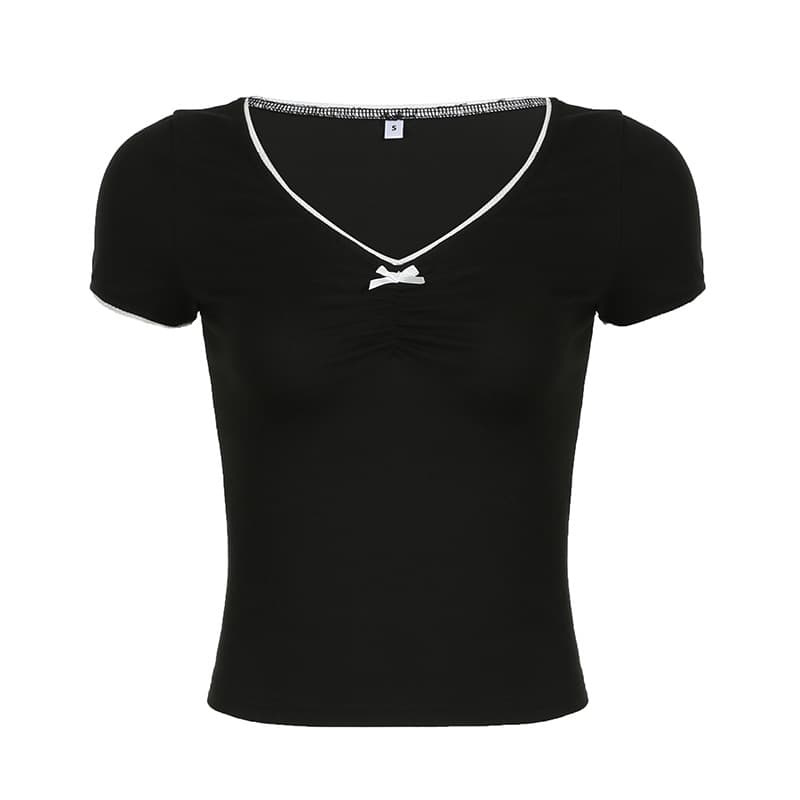 Blusa de encaje con volantes y cuello de encaje