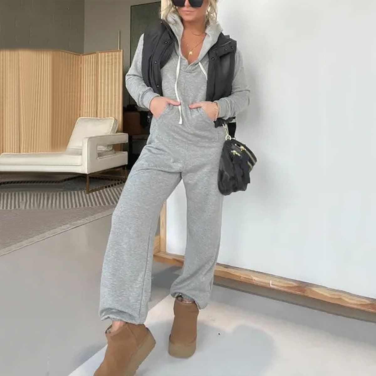 Jumpsuit de poliéster para otoño e invierno