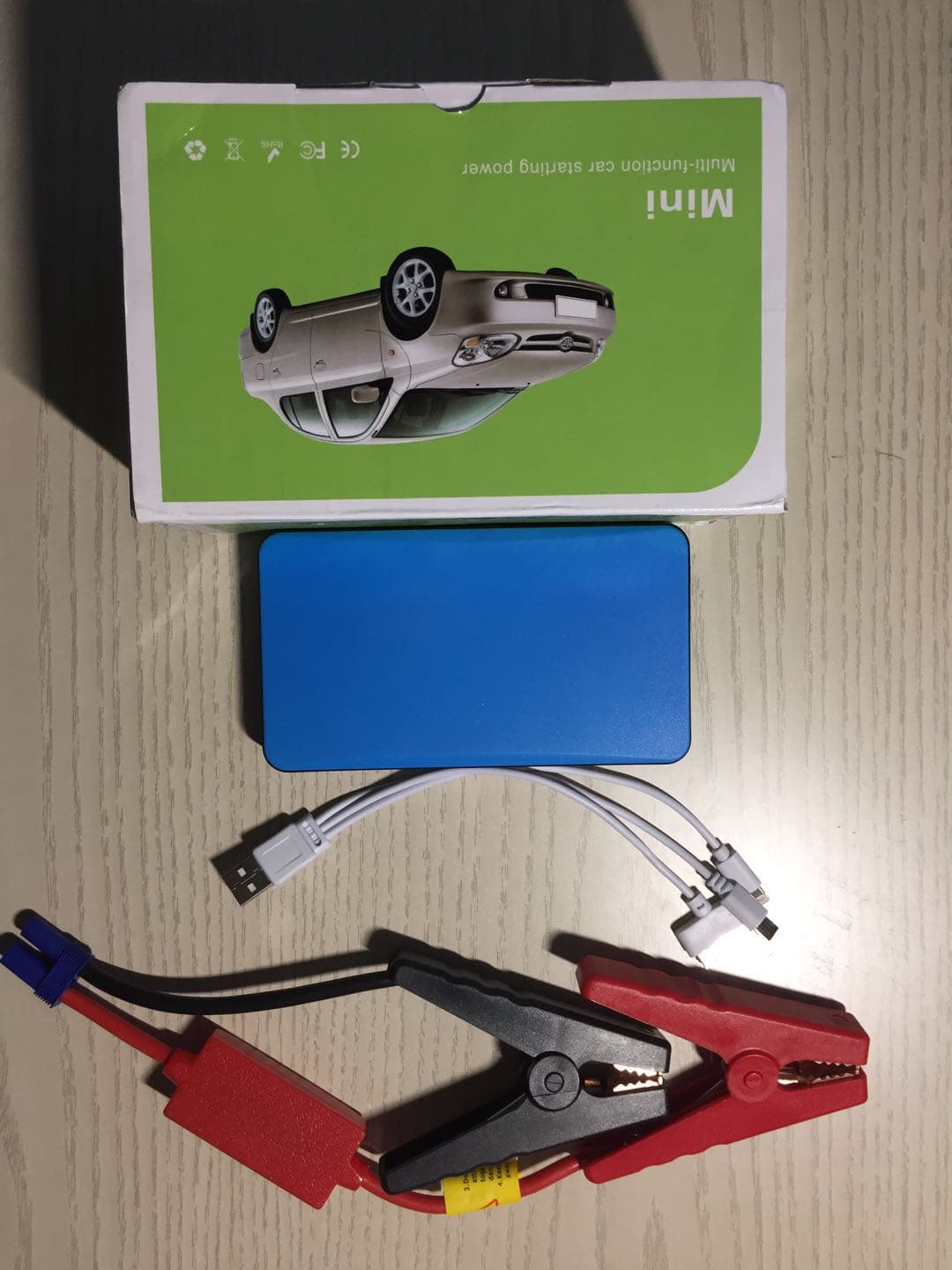 Arrancador de emergencia para auto con banco de poder, 10000mAh