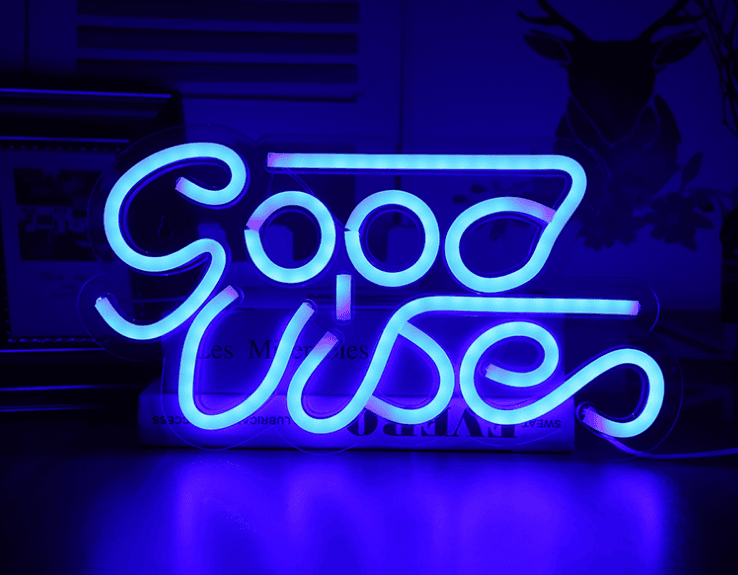 Luz neon decorativa de acrílico para pared