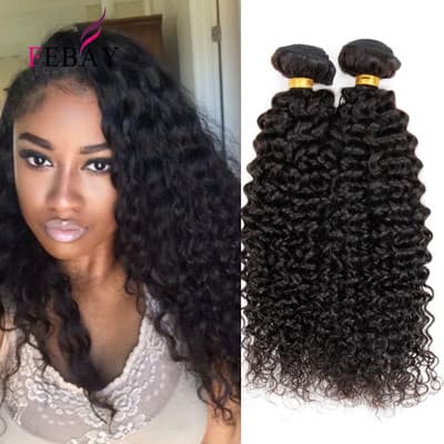 Extensiones de cabello humano rizado en múltiples largos