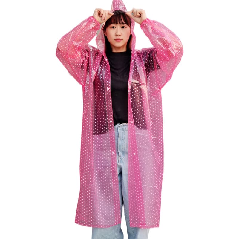 Impermeable con lunares de una pieza