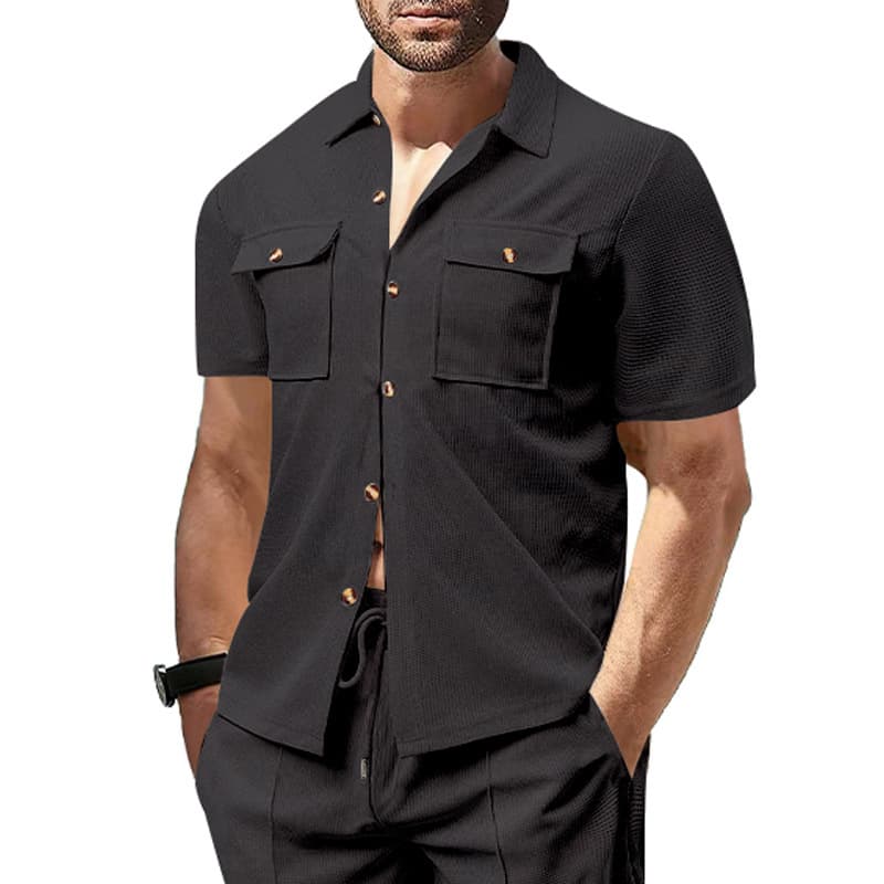 Camisa cargo verano hombre ocio americano