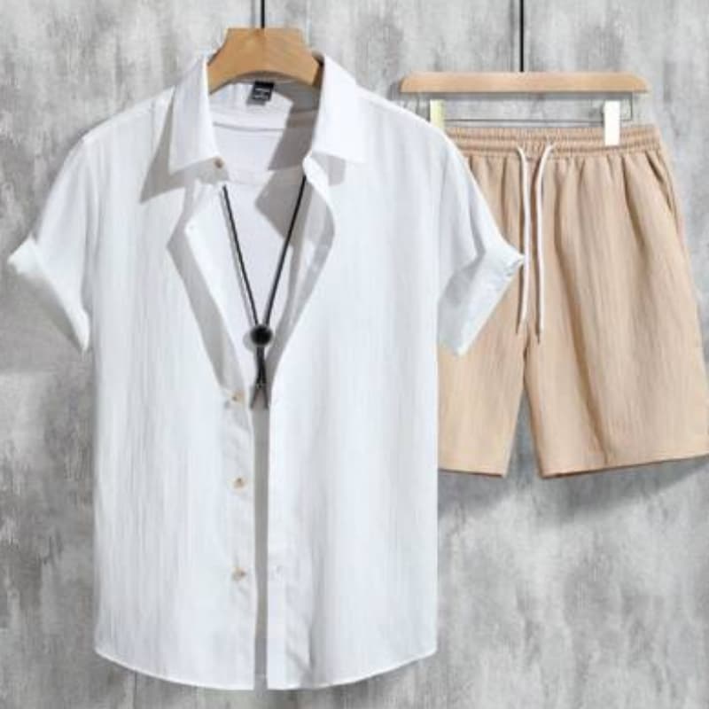 Conjunto hawaiano casual de hombre con estampado 3D