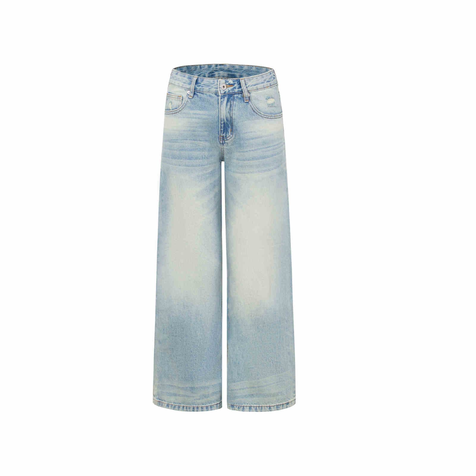 Wide-leg jeans de cintura alta para mujer