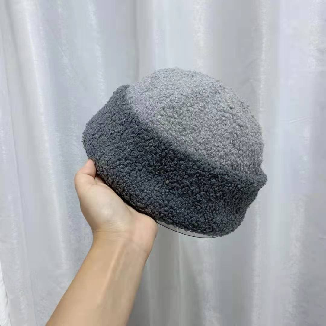 Gorro lana cordero estilo domo japonés unisex