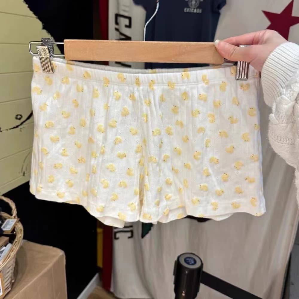 Conjunto de pantalones cortos con tirantes, diseño de patito