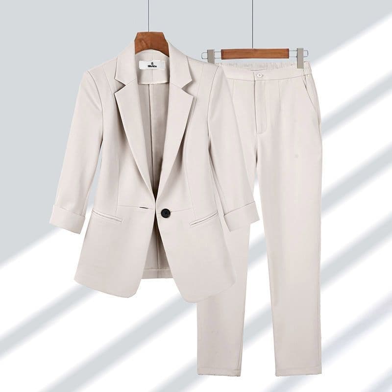 Conjunto de blazer y pantalones para mujer ejecutiva