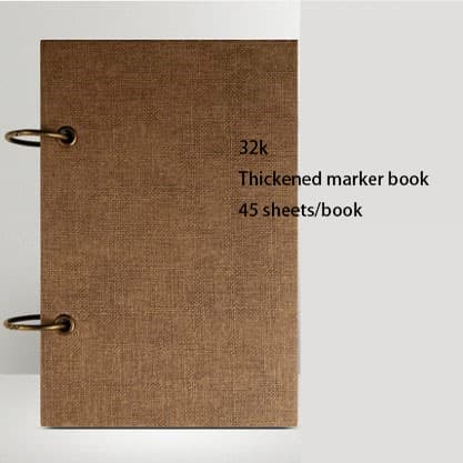 Cuaderno de dibujo y marcador en múltiples tamaños