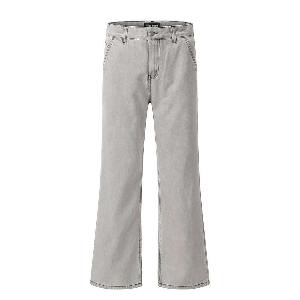 Pantalones de mezclilla bootcut para hombre con costura visible