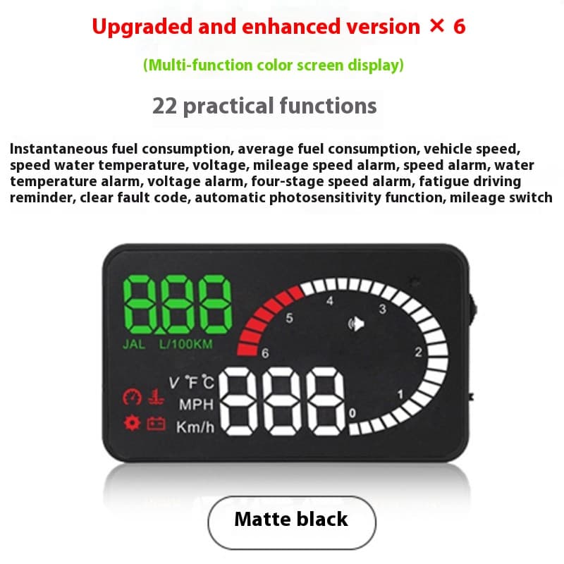 Proyector HUD para auto con consumo de combustible