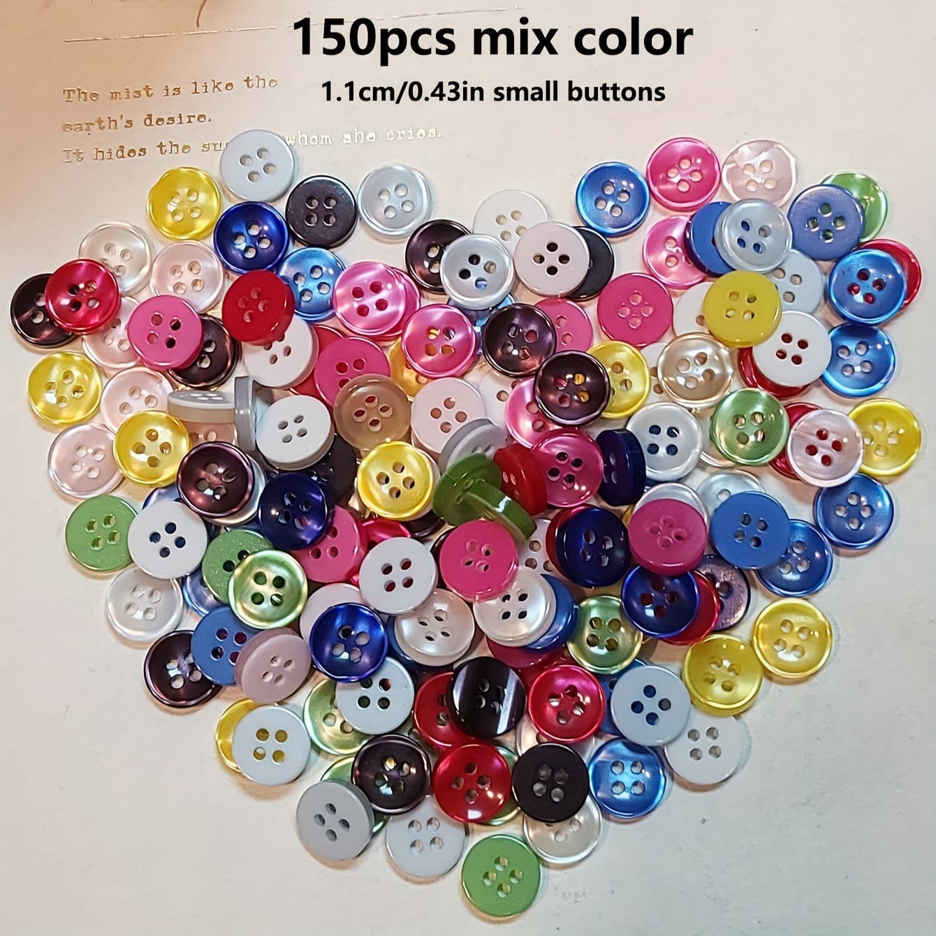 Botones de resina perlada para camisas infantiles