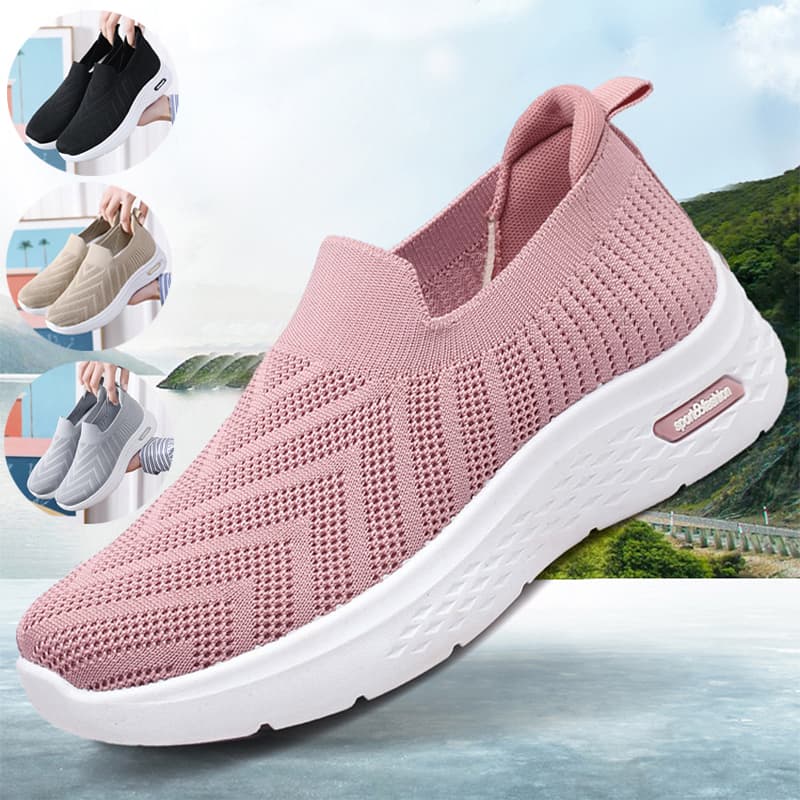 Zapatos casuales de malla sin cordones