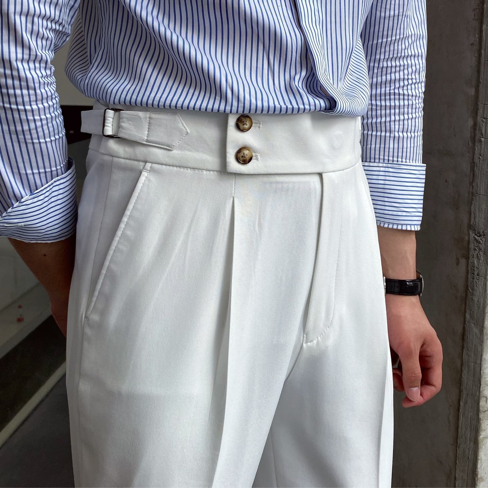 Pantalón de traje recto para hombre suelto