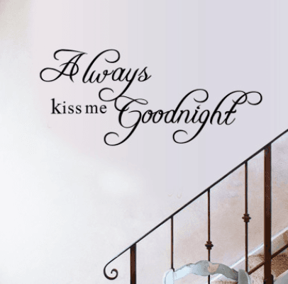 Adhesivo pared Always Kiss Me Goodnight