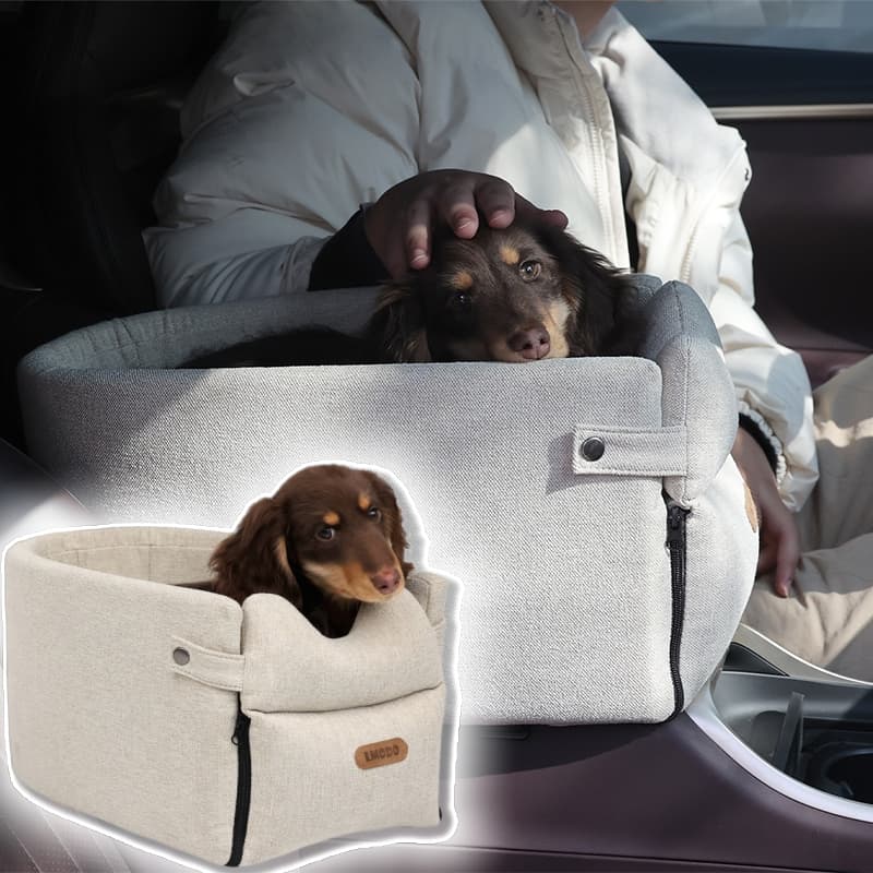 Cama portátil para perro en auto con protección
