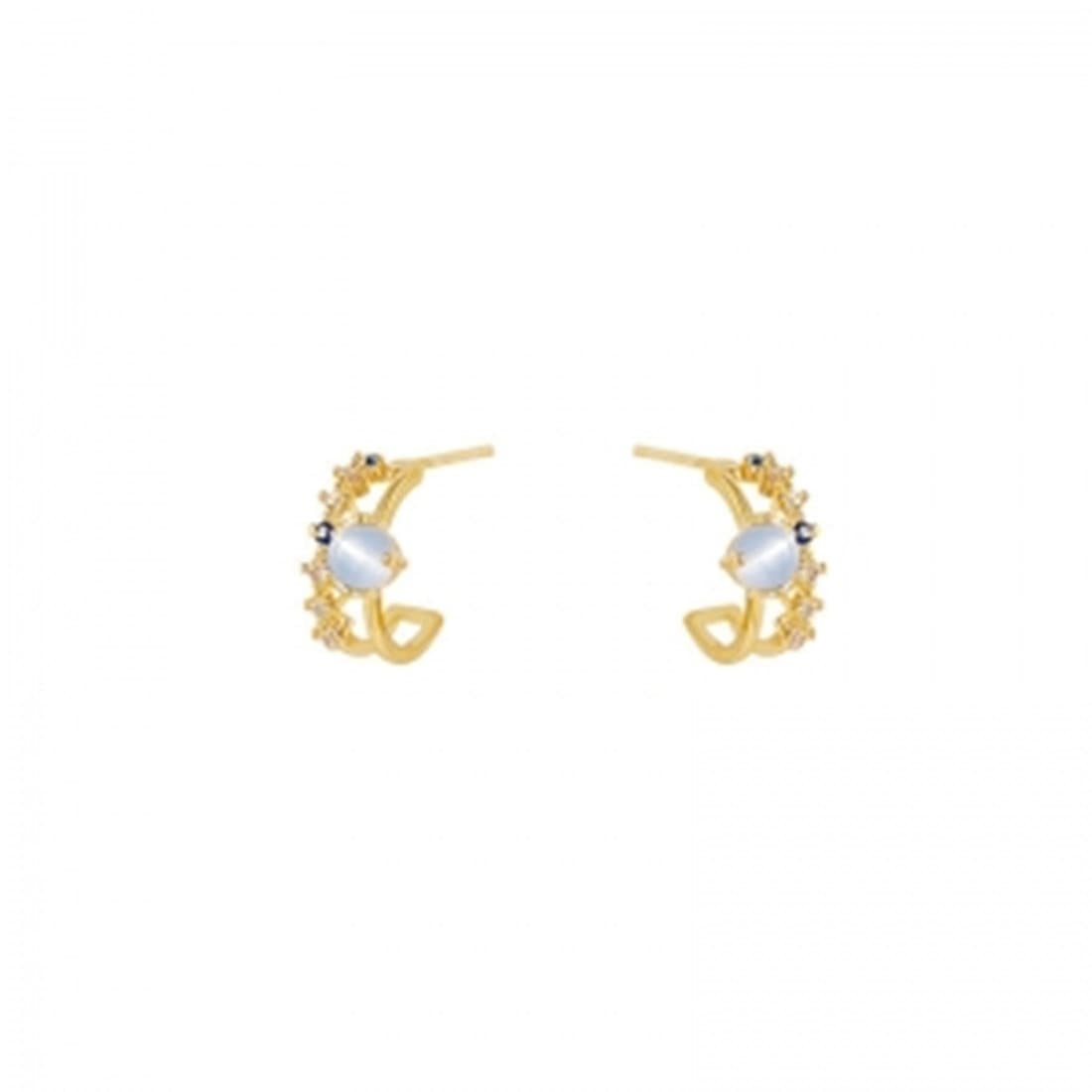 Aretes retro efecto ojo de gato diseño especial