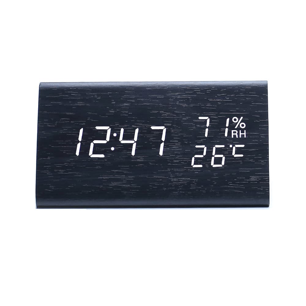 Reloj despertador digital con pantalla de temperatura
