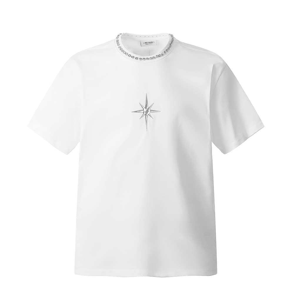 Remera hombre estampado cruz estrella
