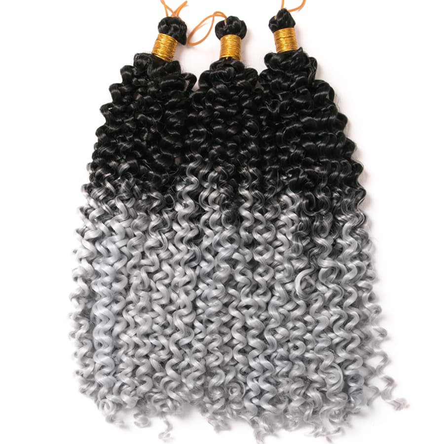 Extensión de cabello rizado bicolor