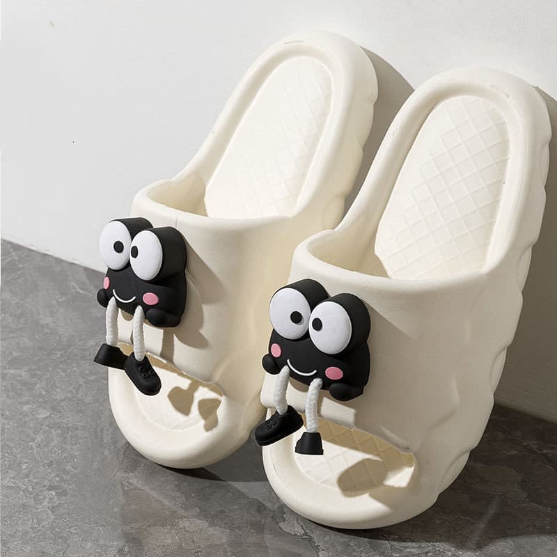 Sandalias de casa con diseño rana antideslizantes