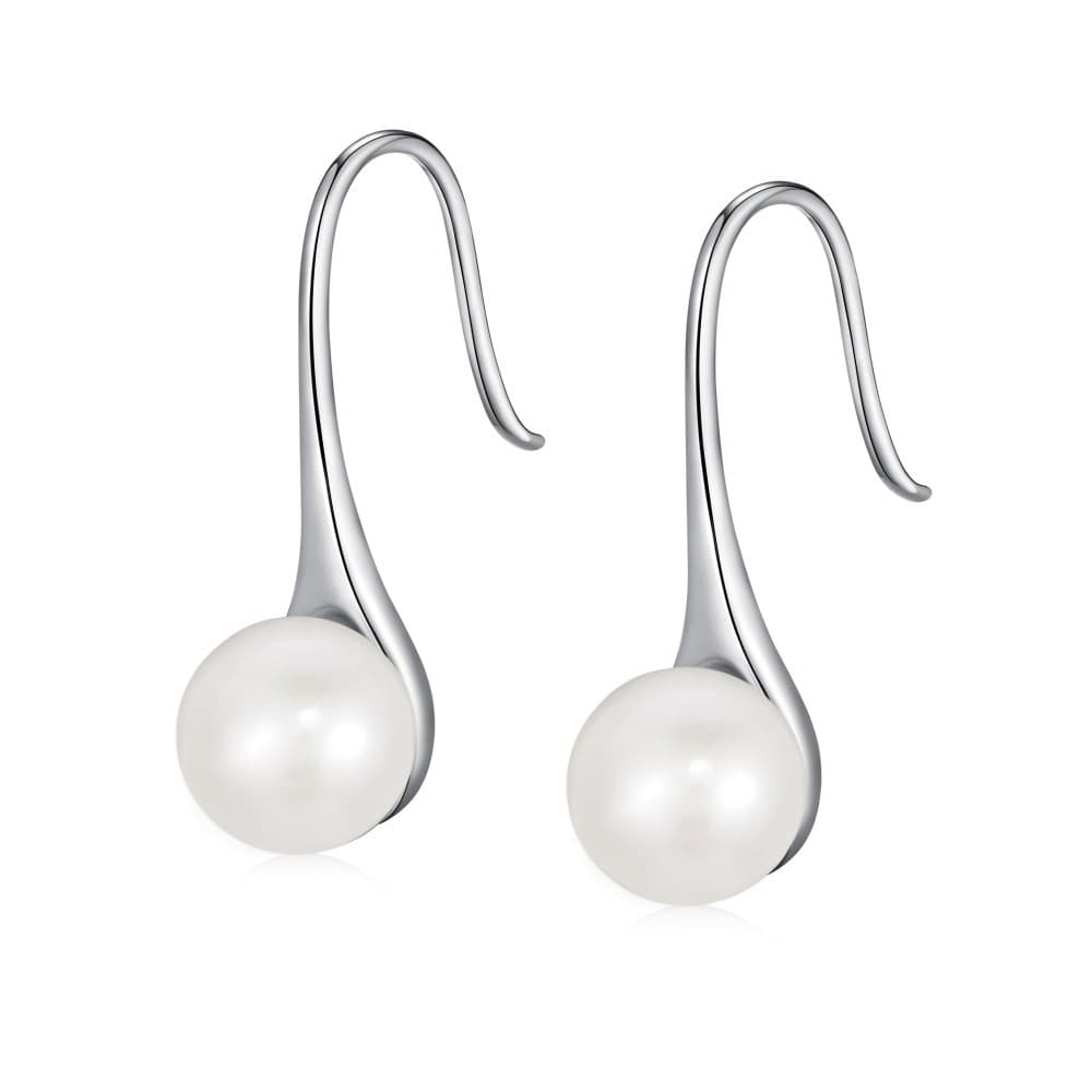 Aretes de plata con perlas de agua dulce