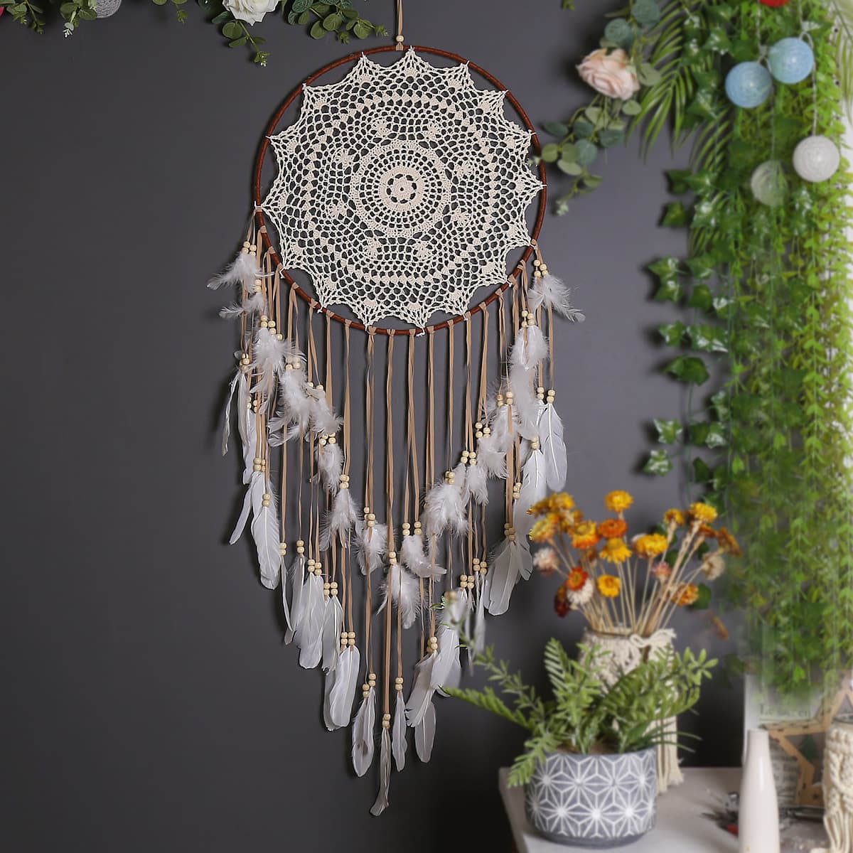 Atrapasueños bohemio para decoración de habitación