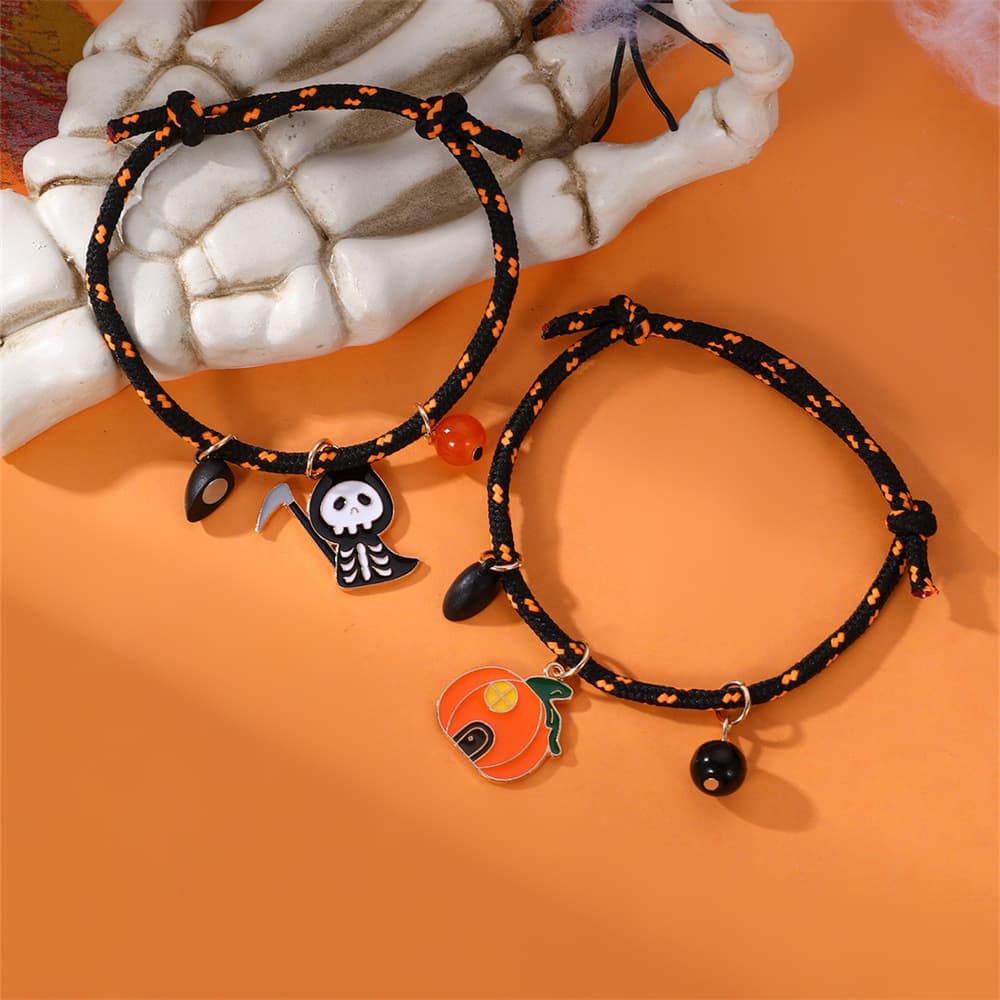 Pulsera magnética Halloween calabaza y fantasma