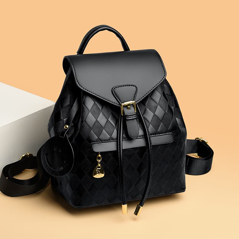 Mochila casual multiusos para mujer de cuero