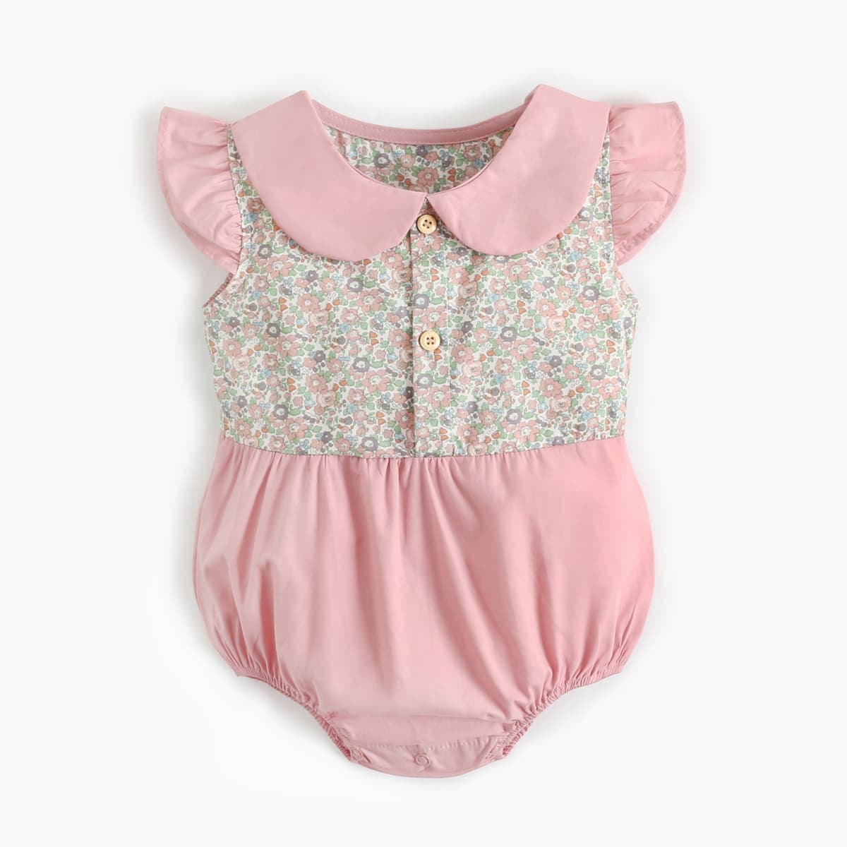 Mono infantil sin mangas colores a juego con flores