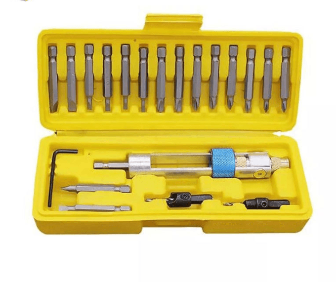 Set de brocas de acero rápido con cabeza giratoria