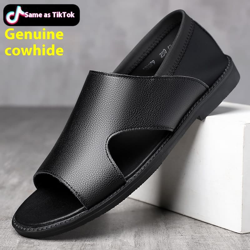 Sandalias para hombre de cuero con suela antideslizante