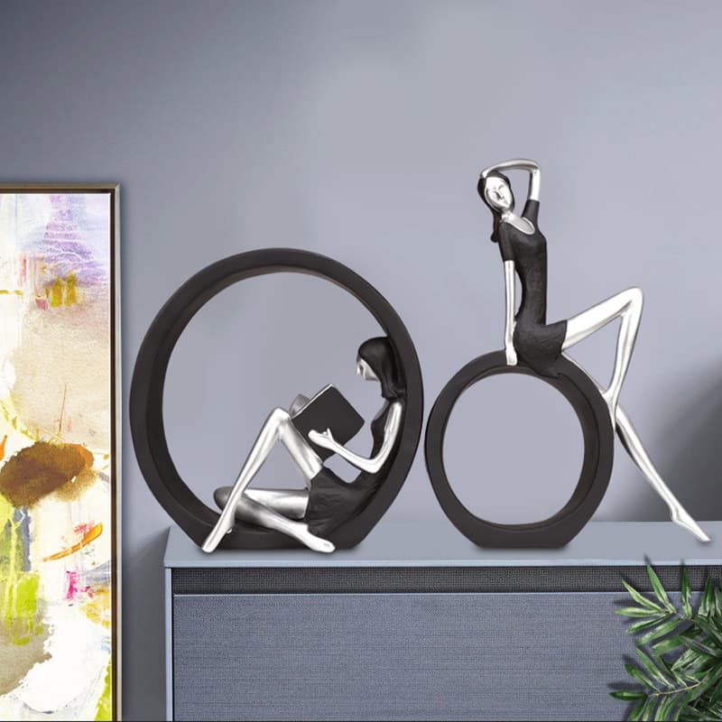 Figura decorativa de resina para sala de estar