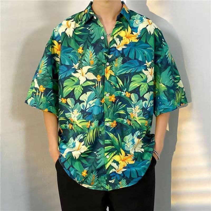 Camiseta hombre impresión 3D manga corta retro