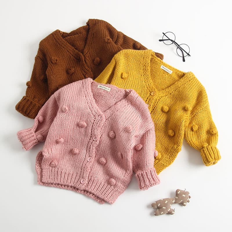 Cardigan de punto para bebé en algodón